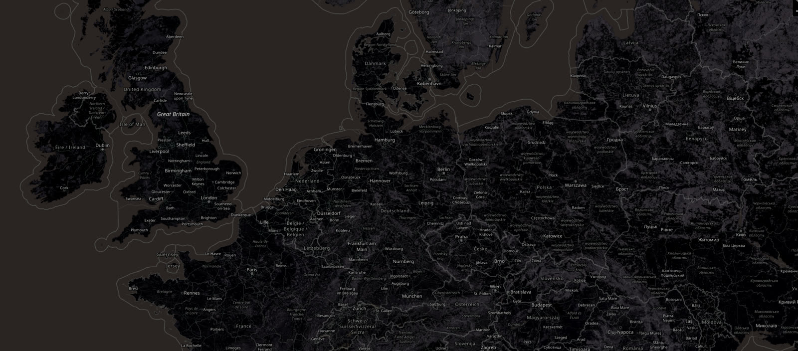Map of Europe with Beffio HQ pinned in Poznań, Poland